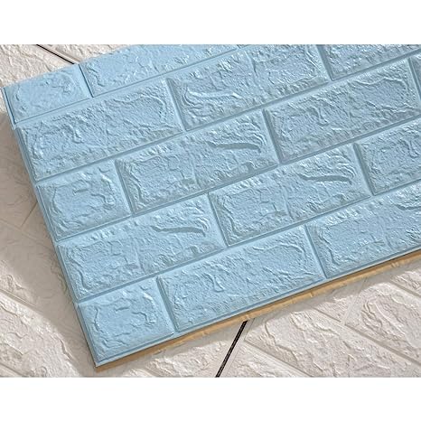 AD Self-adhesive foaming sheet Violate color classic Brick pattern (70x77cm.)