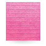 AD Self-adhesive foaming sheet cum Purple classic Brick pattern (70x77cm.)