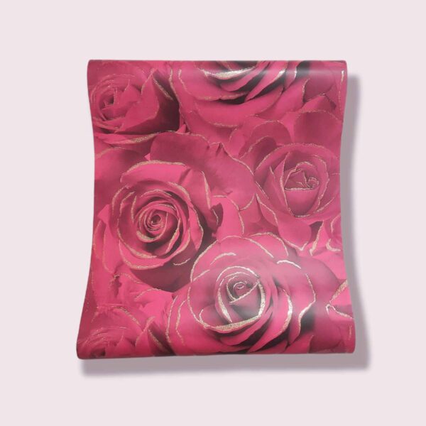 AD Red Rose Polyvinyl Chloride wallpaper (53cm*1000cm)