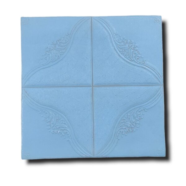 AD Self-adhesive 3D foaming sheet Royal decorative pattern Blue color