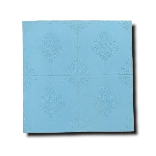 AD Self-adhesive 3D Damask pattern pool Blue color