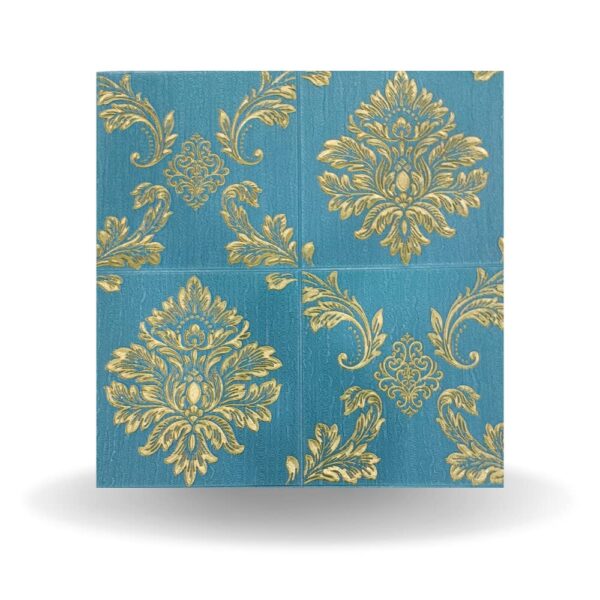 AD Self-adhesive Blue damask pattern foaming sheet