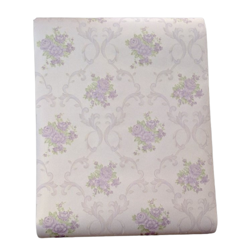 AD Purple floral pattern wall sticker