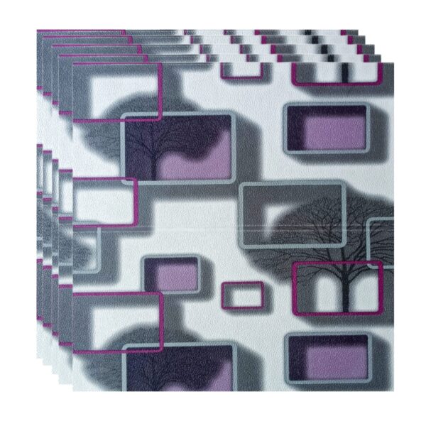 AD square graphic brick self-adhesive foam sheet (70x70cm.)