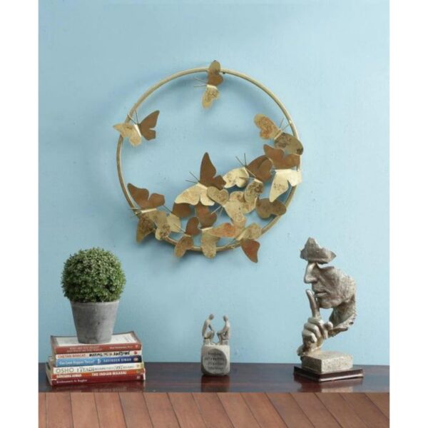 AD Butterfly Ring Decor Wall Decor For Living Room, Bedroom, Home Decor (21x2x21 INCH)