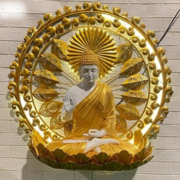 AD BUDHA METAL DECOR(38 x 16 x 38 inch)