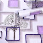 AD 3D Frames & Trees Waterproof Wall Stickers Wallpaper (45 x 500cm.)