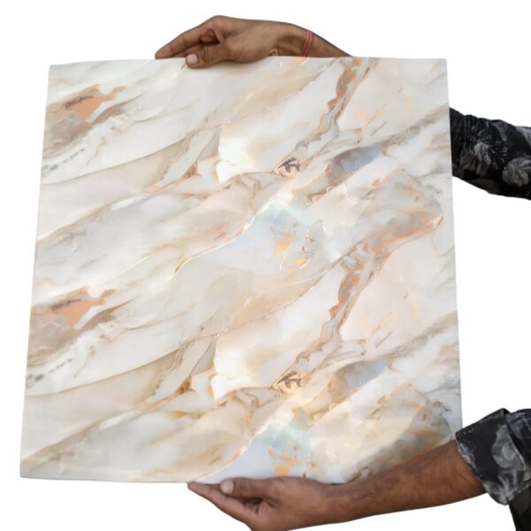 AD Waterproof Self-Adhesive UV Marble Sheet Pack of 5  (60x60 cm)