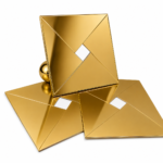 Acrylic Mosaic gold to silver Mirror Tile Self-Adhesive Size (12×12 Inch)