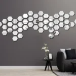 Acrylic Mosaic Silver Tile Self-Adhesive Size (12 X 10.4 cm)