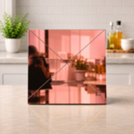 Acrylic Mosaic Rosegold Tile Self-Adhesive Size (12×12 Inch)