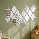 Acrylic Mosaic Silver Tile Self-Adhesive Size (6X9 Inch)