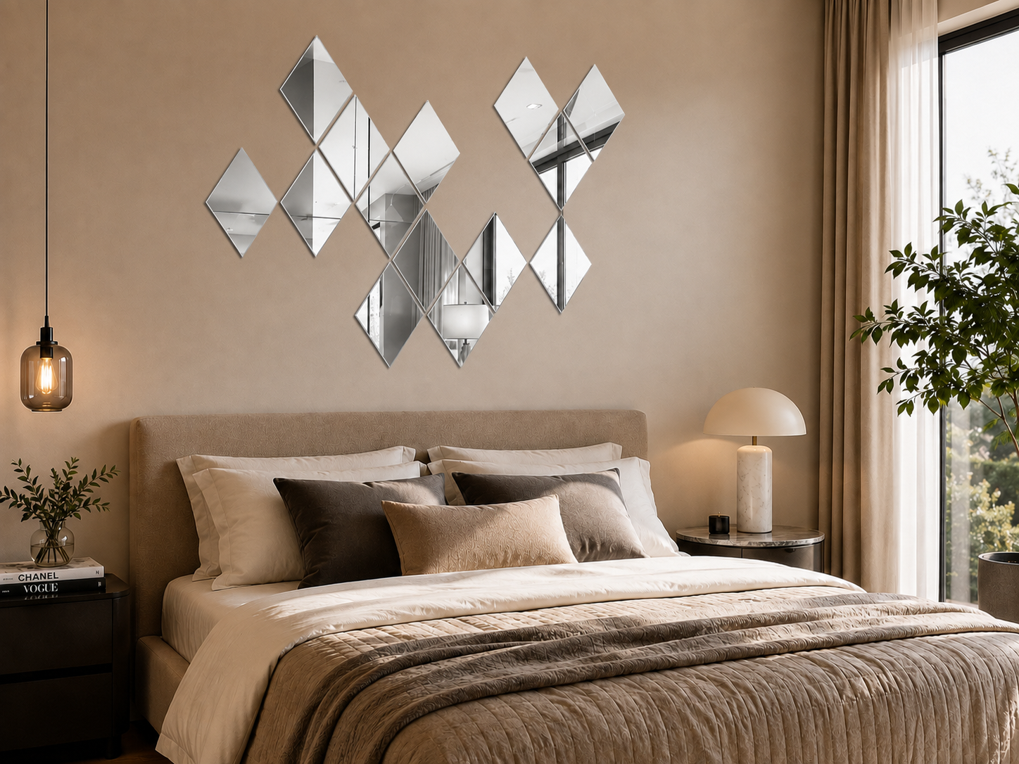 Acrylic Mosaic Silver Tile Self-Adhesive Size (6X9 Inch) - Image 2