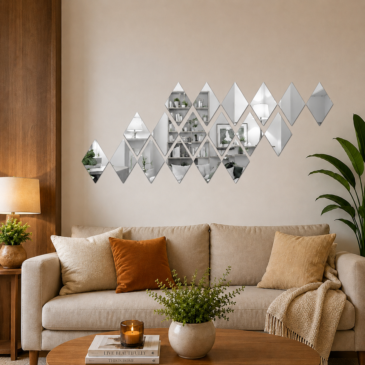 Acrylic Mosaic Silver Tile Self-Adhesive Size (6X9 Inch) - Image 3
