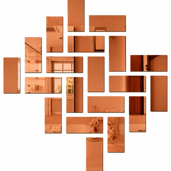 Acrylic Mosaic Brown Tile Self-Adhesive Size ( 6X 2.5 Inch)