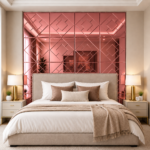 Acrylic Mosaic Rosegold Tile Self-Adhesive Size (12×12 Inch)
