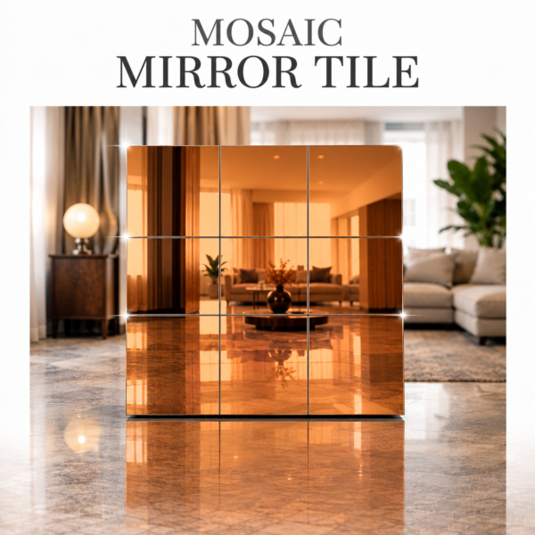 Acrylic Mosaic Brown Tile Self-Adhesive Size (12×12 Inch)