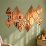 Acrylic Mosaic Brown Tile Self-Adhesive Size (6X9 Inch)