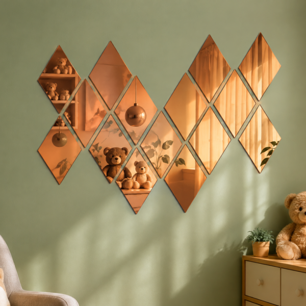 Acrylic Mosaic Brown Tile Self-Adhesive Size (6X9 Inch)