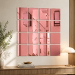 Acrylic Mosaic Rosegold Tile Self-Adhesive Size (30 X 30 cm)